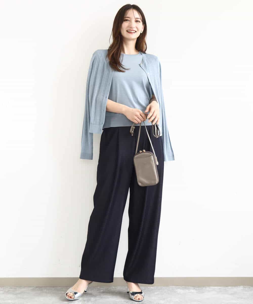 FKLJA80150 MK MICHEL KLEIN(MK ミッシェルクラン) ソフトデニムライクバレルパンツ/洗える ネイビー