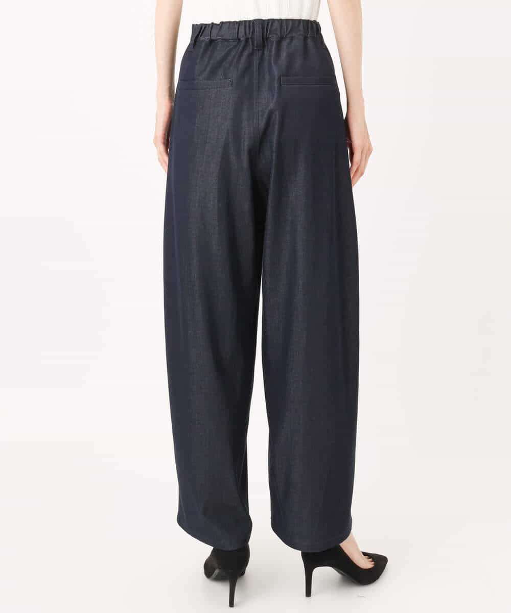 FKLJA80150 MK MICHEL KLEIN(MK ミッシェルクラン) ソフトデニムライクバレルパンツ/洗える ネイビー