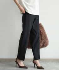 FKLJD30170 MK MICHEL KLEIN(MK ミッシェルクラン) [洗える]センタースリット入りストレッチパンツ ブラック