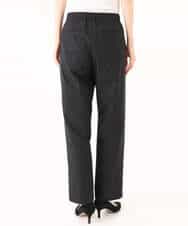 FKLJD30170 MK MICHEL KLEIN(MK ミッシェルクラン) [洗える]センタースリット入りストレッチパンツ ブラック
