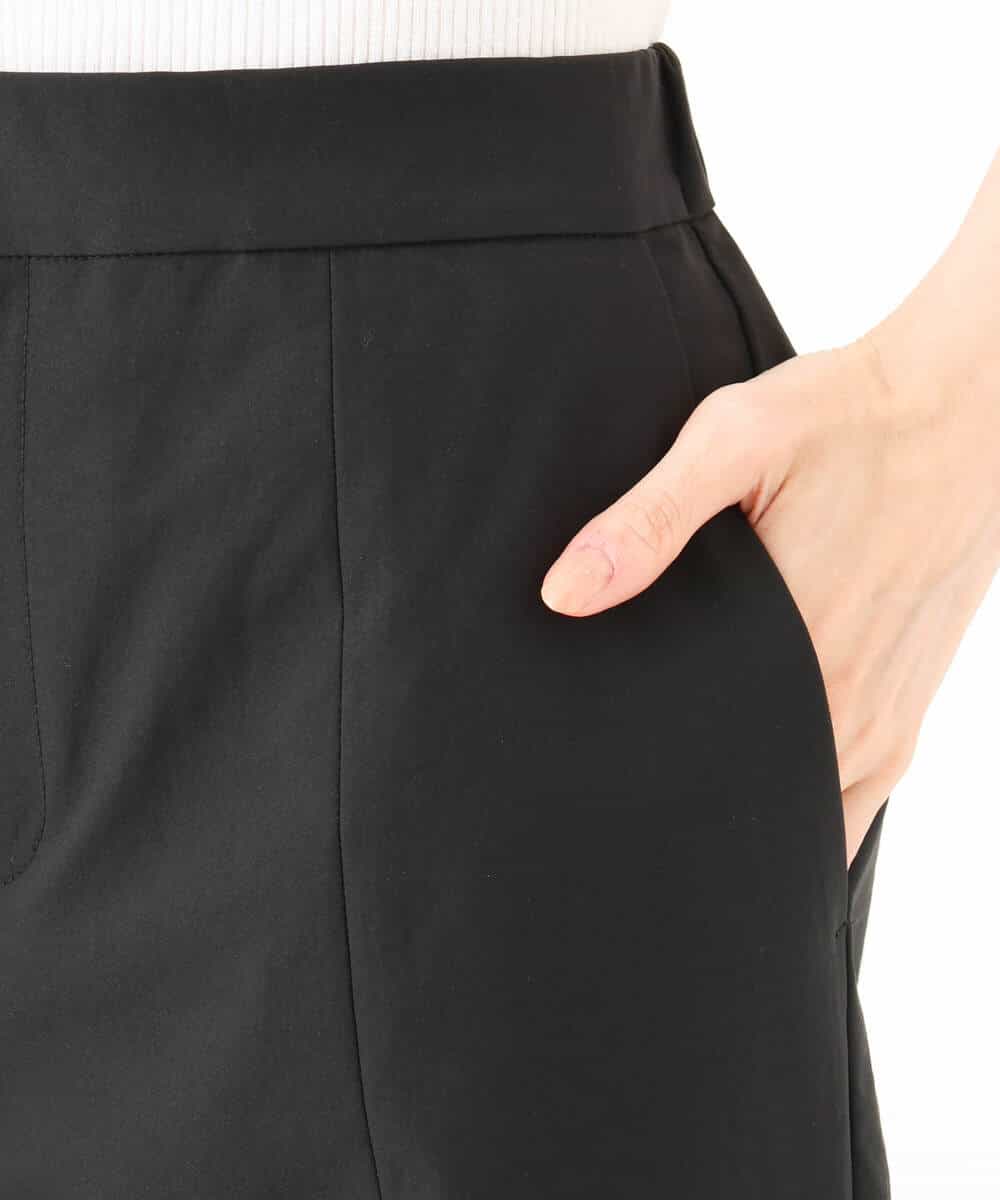 FKLJD30170 MK MICHEL KLEIN(MK ミッシェルクラン) [洗える]センタースリット入りストレッチパンツ ブラック