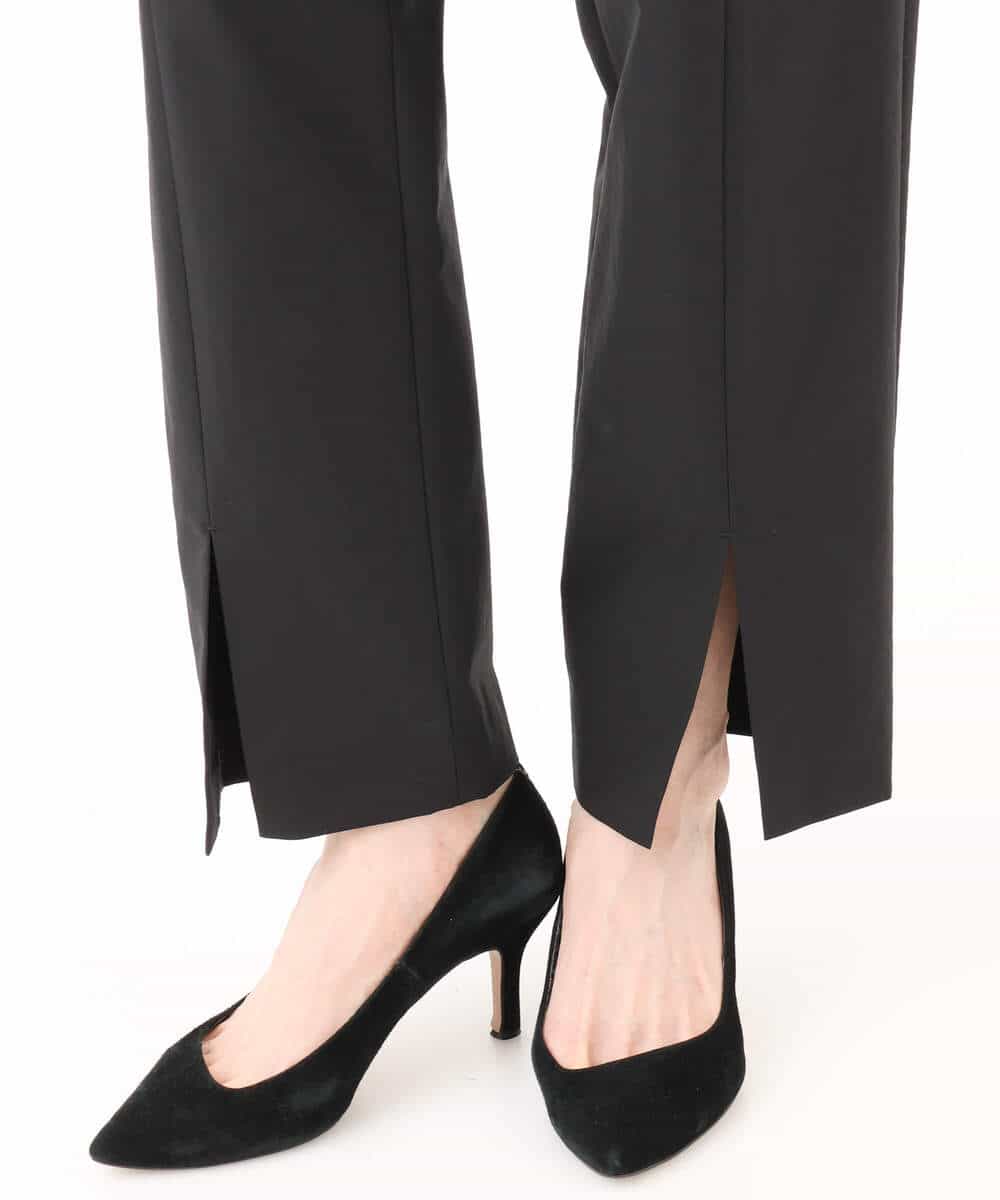 FKLJD30170 MK MICHEL KLEIN(MK ミッシェルクラン) [洗える]センタースリット入りストレッチパンツ ブラック