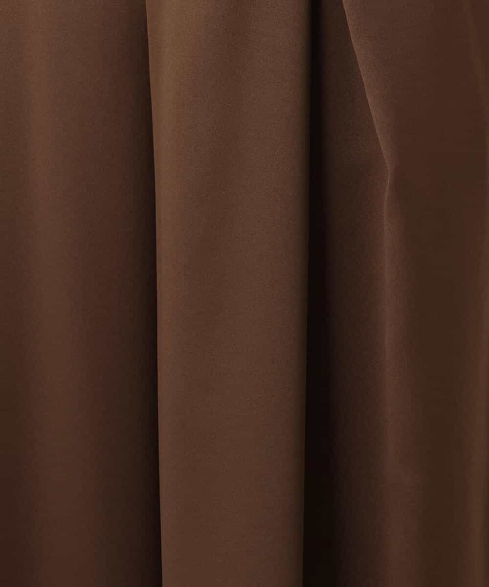 FKLJD40180 MK MICHEL KLEIN(MK ミッシェルクラン) [洗える]サテンストレッチワイドパンツ ブラウン