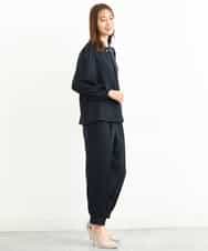 FKLJP38150 MK MICHEL KLEIN(MK ミッシェルクラン) ジョガーパンツ/洗える ネイビー