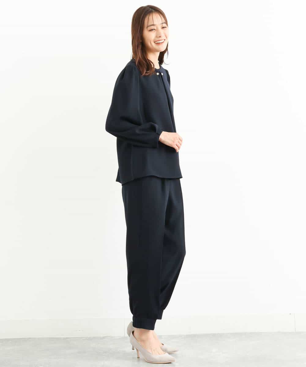 FKLJP38150 MK MICHEL KLEIN(MK ミッシェルクラン) ジョガーパンツ/洗える ネイビー