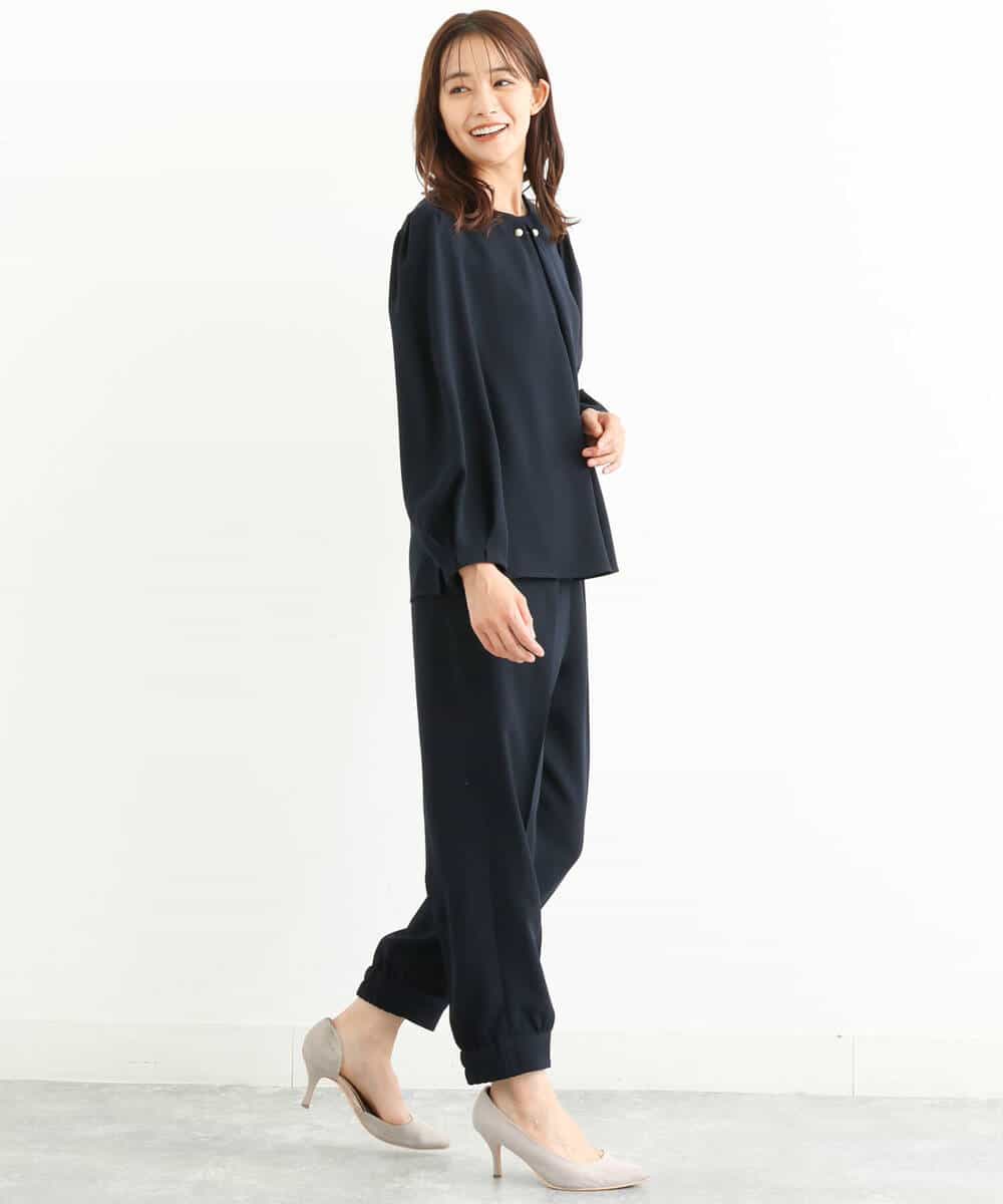 FKLJP38150 MK MICHEL KLEIN(MK ミッシェルクラン) ジョガーパンツ/洗える ネイビー