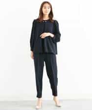FKLJP38150 MK MICHEL KLEIN(MK ミッシェルクラン) ジョガーパンツ/洗える ネイビー