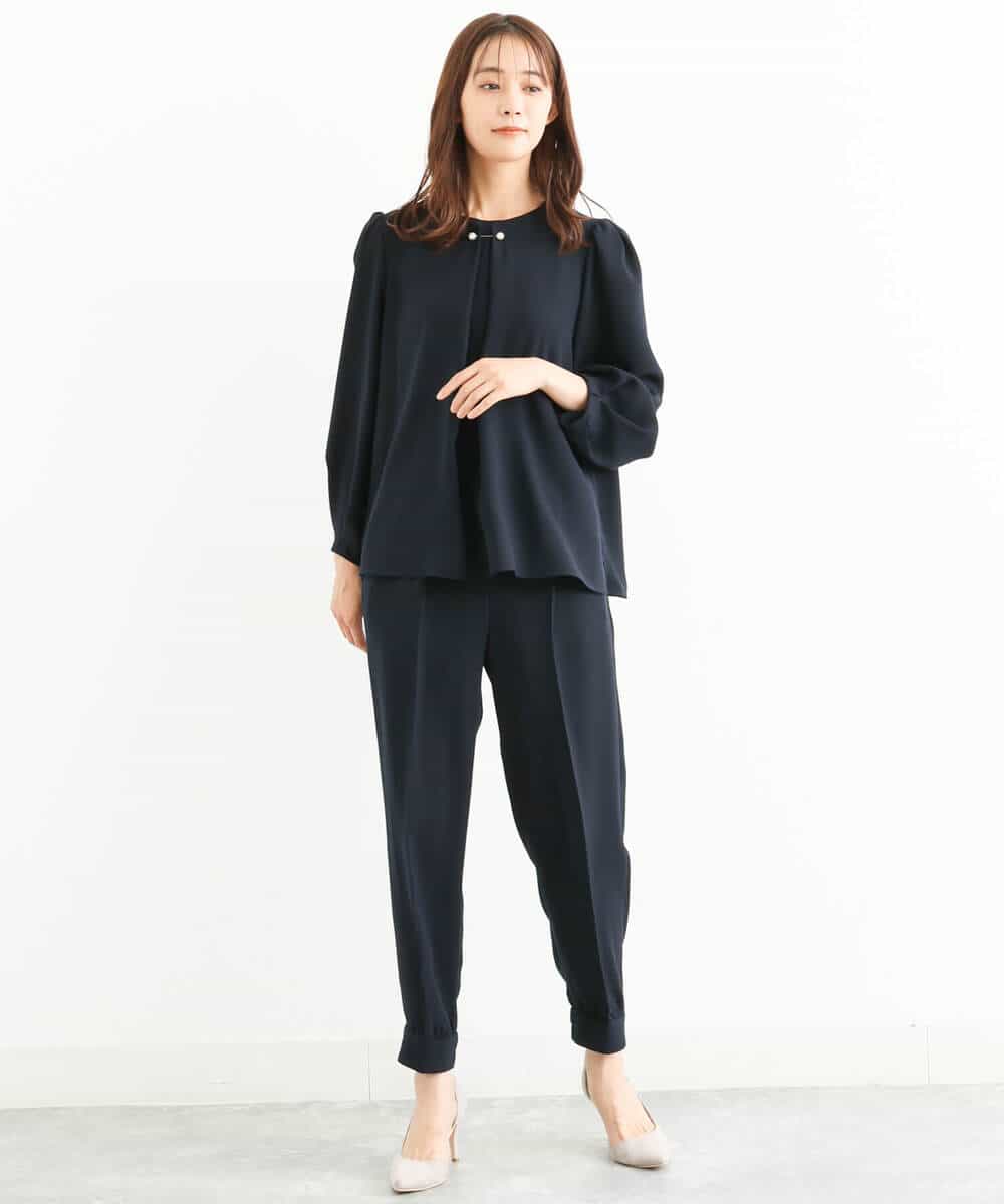 FKLJP38150 MK MICHEL KLEIN(MK ミッシェルクラン) ジョガーパンツ/洗える ネイビー
