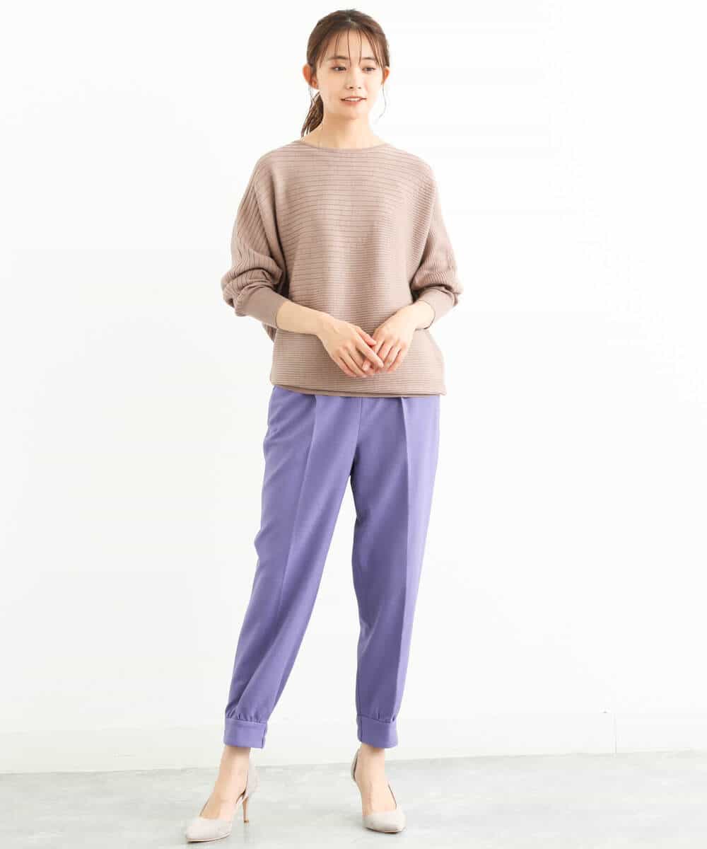 FKLJP38150 MK MICHEL KLEIN(MK ミッシェルクラン) ジョガーパンツ/洗える ネイビー