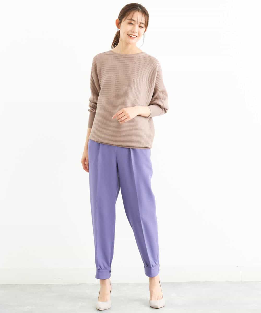 FKLJP38150 MK MICHEL KLEIN(MK ミッシェルクラン) ジョガーパンツ/洗える ネイビー