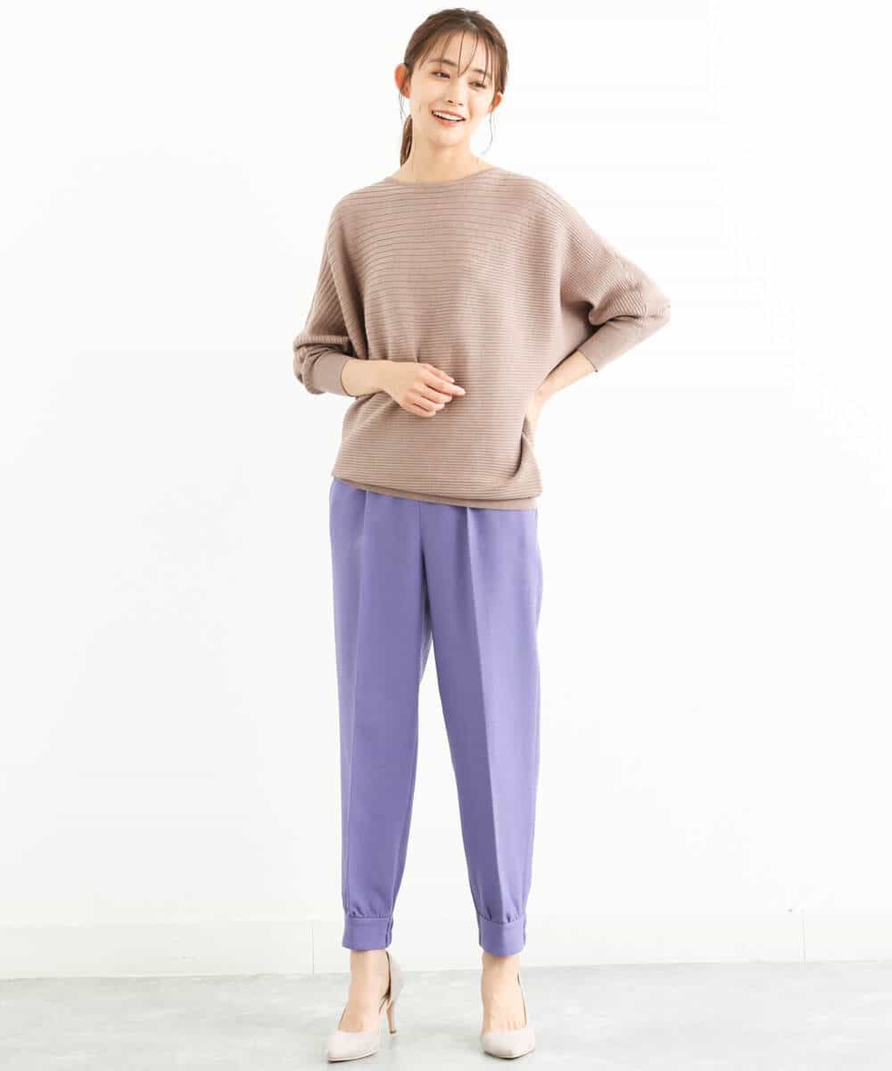 FKLJP38150 MK MICHEL KLEIN(MK ミッシェルクラン) ジョガーパンツ/洗える ネイビー
