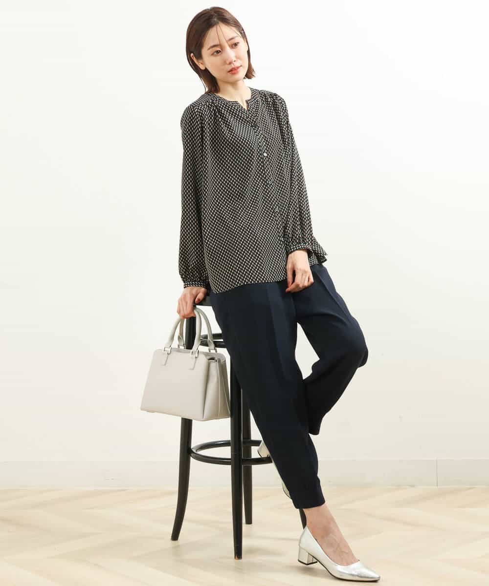 FKLJP38150 MK MICHEL KLEIN(MK ミッシェルクラン) ジョガーパンツ/洗える ネイビー