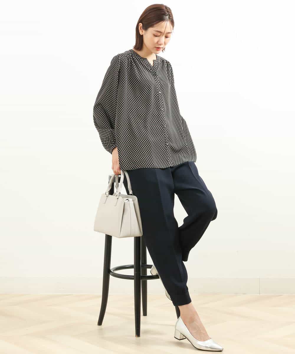 FKLJP38150 MK MICHEL KLEIN(MK ミッシェルクラン) ジョガーパンツ/洗える ネイビー