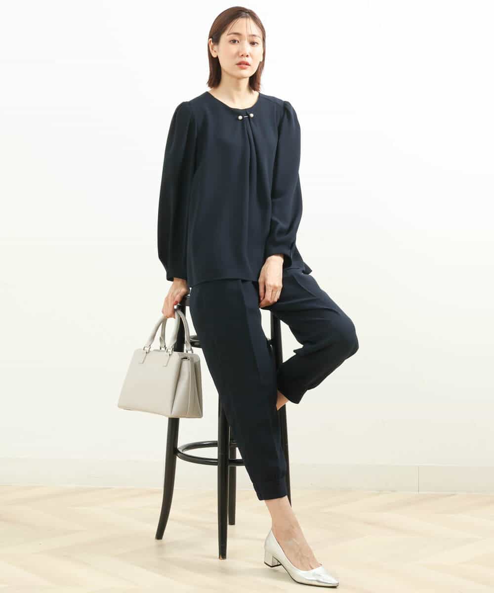 FKLJP38150 MK MICHEL KLEIN(MK ミッシェルクラン) ジョガーパンツ/洗える ネイビー
