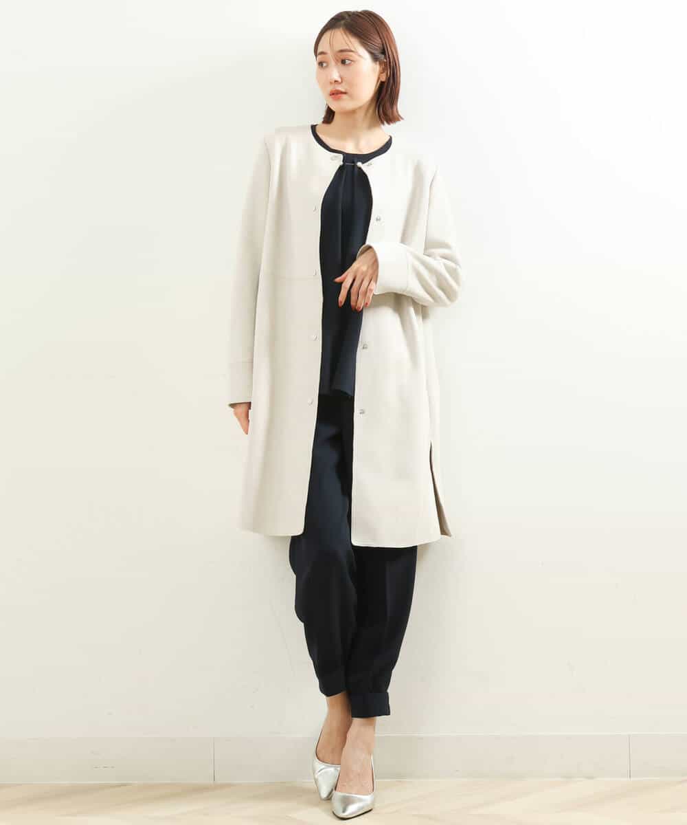 FKLJP38150 MK MICHEL KLEIN(MK ミッシェルクラン) ジョガーパンツ/洗える ネイビー