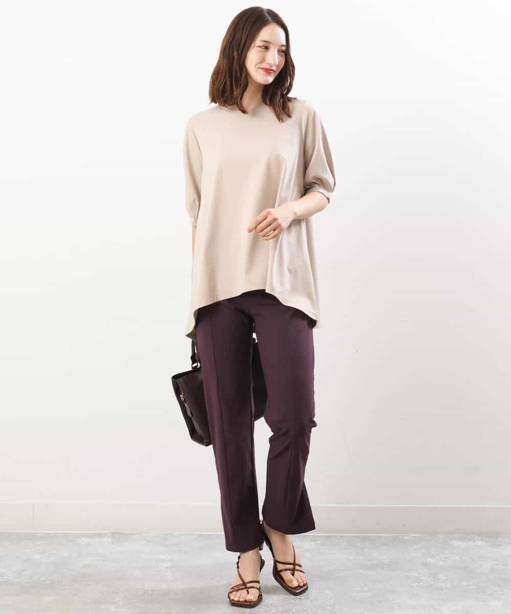 FKLJS20160 MK MICHEL KLEIN(MK ミッシェルクラン) ハイストレッチ細身パンツ/洗える ワイン