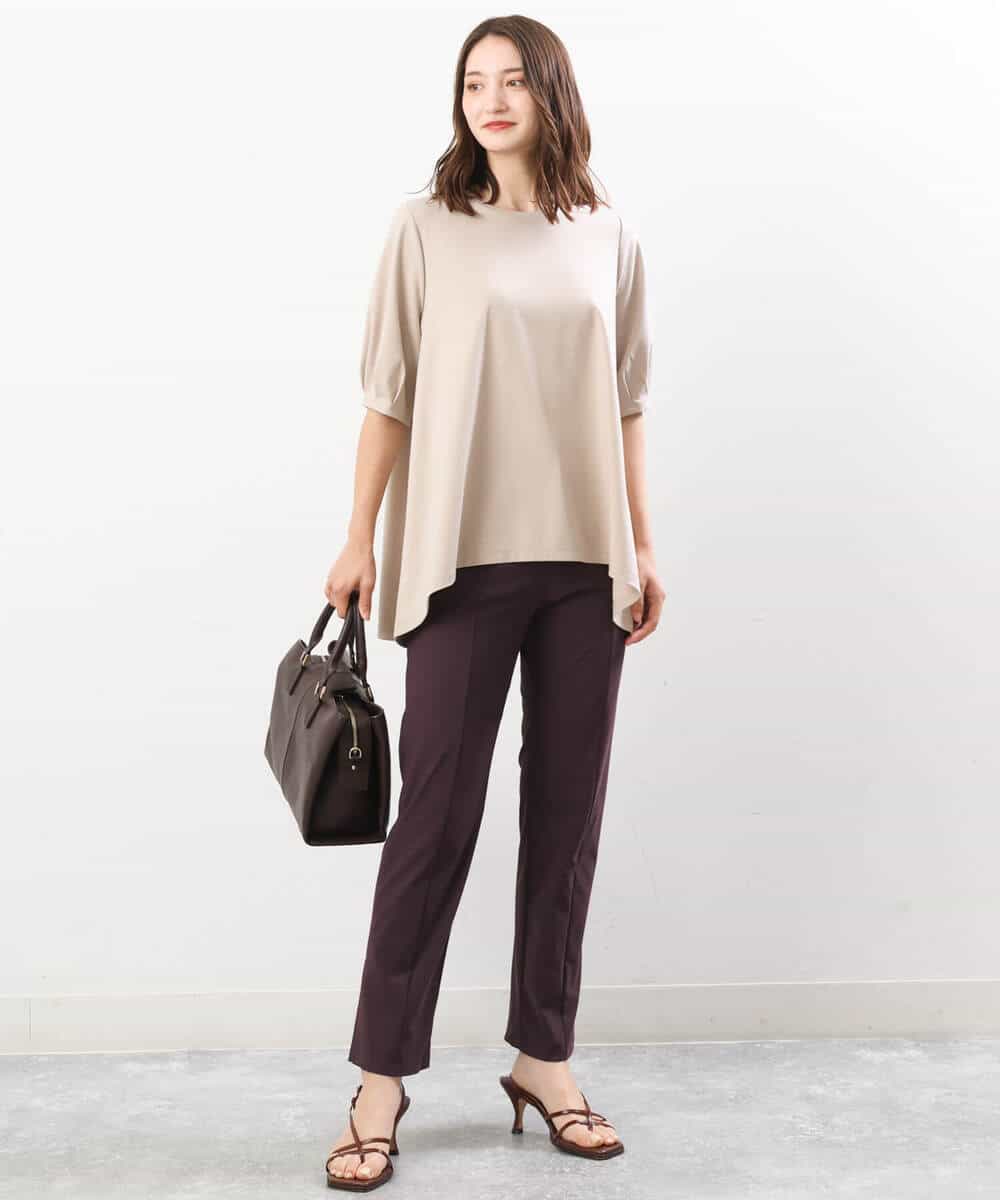 FKLJS20160 MK MICHEL KLEIN(MK ミッシェルクラン) ハイストレッチ細身パンツ/洗える ワイン