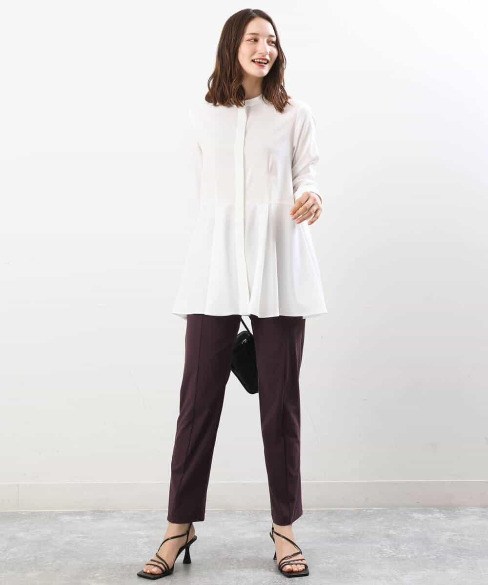 FKLJS20160 MK MICHEL KLEIN(MK ミッシェルクラン) ハイストレッチ細身パンツ/洗える ワイン