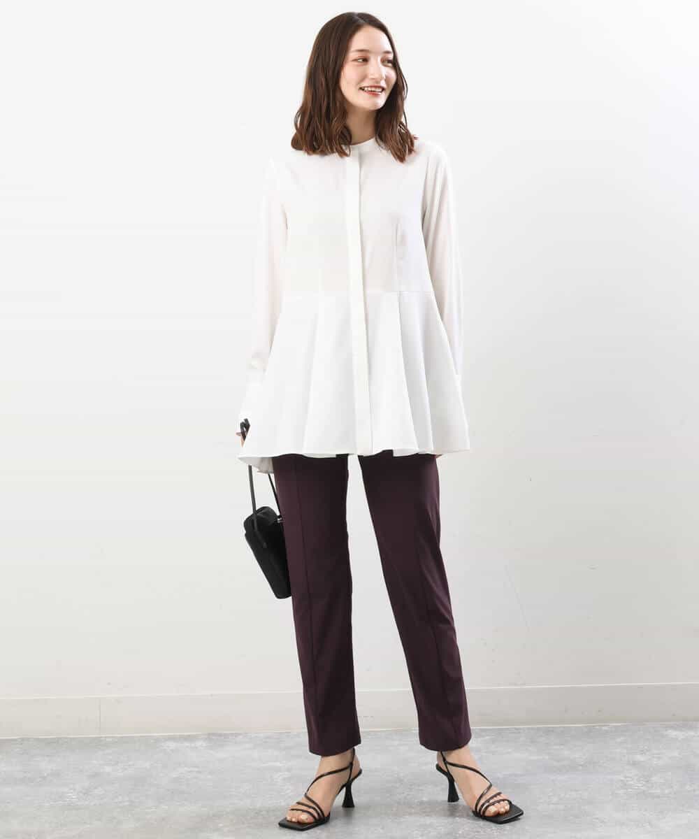 FKLJS20160 MK MICHEL KLEIN(MK ミッシェルクラン) ハイストレッチ細身パンツ/洗える ワイン