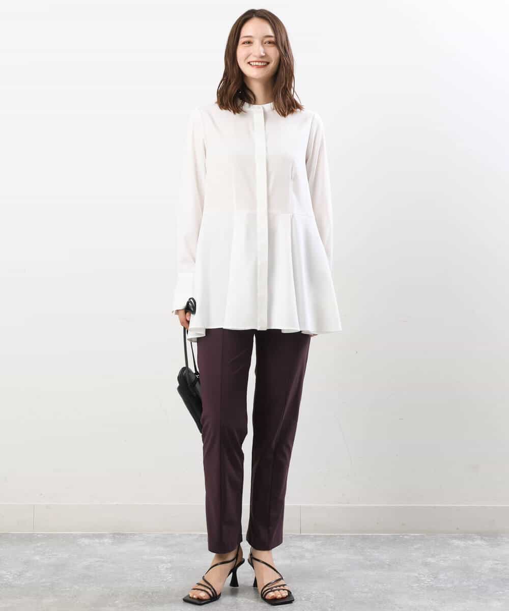 FKLJS20160 MK MICHEL KLEIN(MK ミッシェルクラン) ハイストレッチ細身パンツ/洗える ワイン
