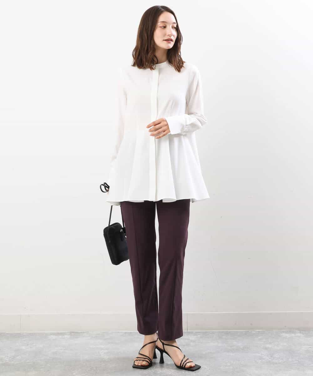 FKLJS20160 MK MICHEL KLEIN(MK ミッシェルクラン) ハイストレッチ細身パンツ/洗える ワイン