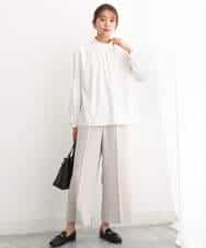 FKLJS30160 MK MICHEL KLEIN(MK ミッシェルクラン) ワイドクロップドパンツ/洗える ミント