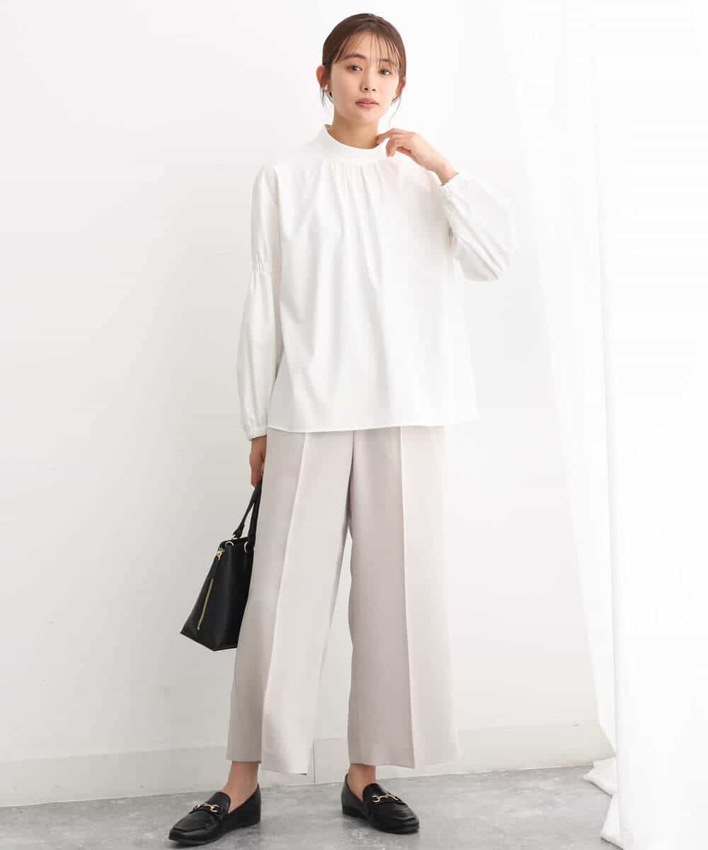 FKLJS30160 MK MICHEL KLEIN(MK ミッシェルクラン) ワイドクロップドパンツ/洗える ミント