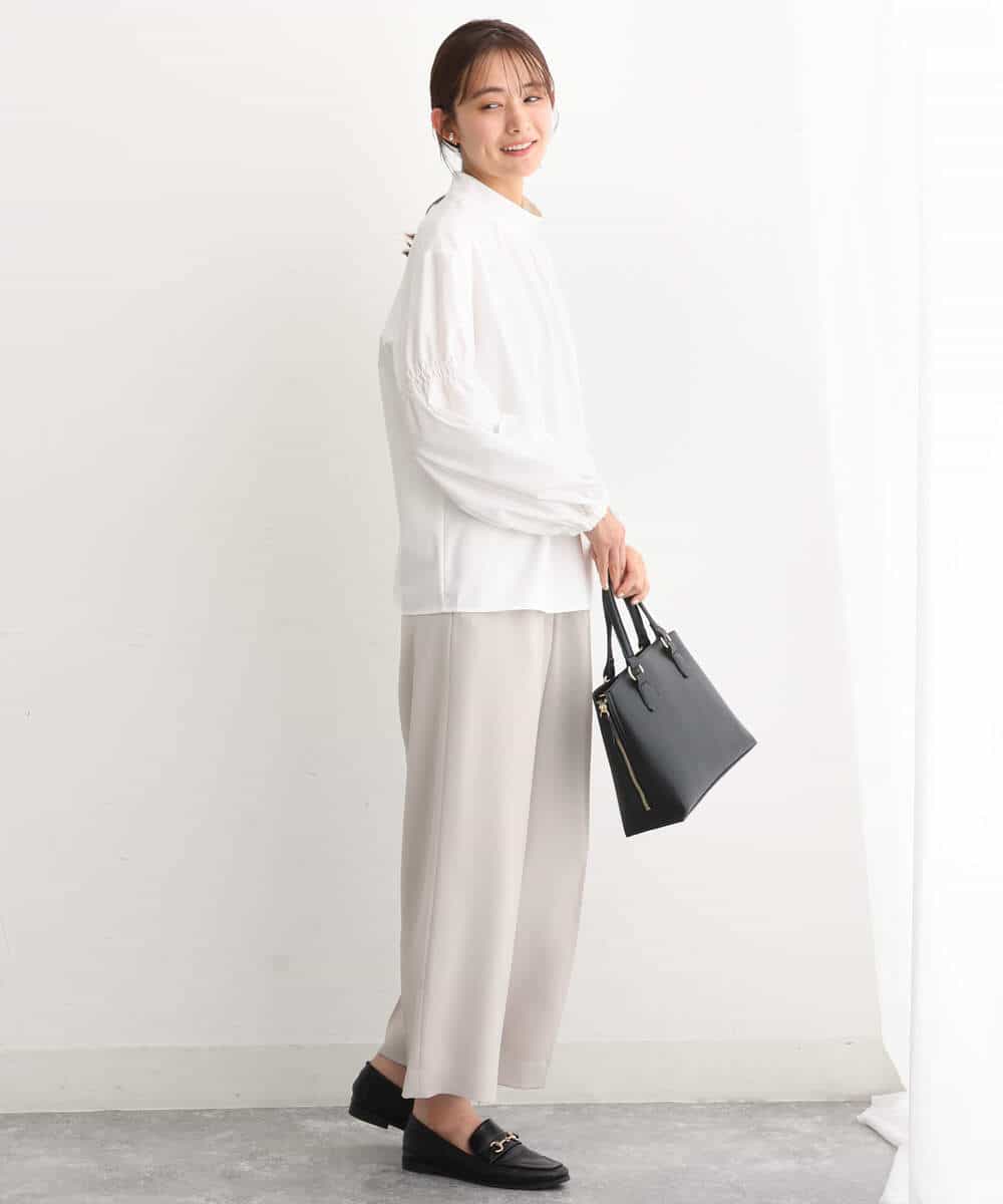 FKLJS30160 MK MICHEL KLEIN(MK ミッシェルクラン) ワイドクロップドパンツ/洗える ミント