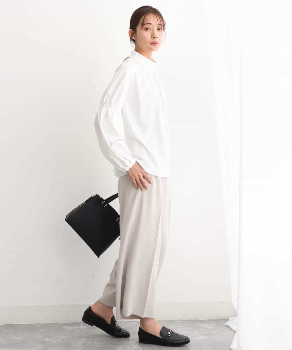 FKLJS30160 MK MICHEL KLEIN(MK ミッシェルクラン) ワイドクロップドパンツ/洗える ミント