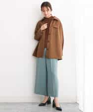 FKLJS30160 MK MICHEL KLEIN(MK ミッシェルクラン) ワイドクロップドパンツ/洗える ミント