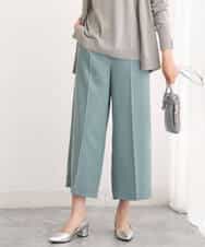 FKLJS30160 MK MICHEL KLEIN(MK ミッシェルクラン) ワイドクロップドパンツ/洗える ミント