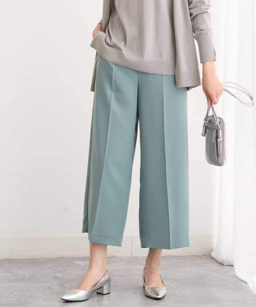 FKLJS30160 MK MICHEL KLEIN(MK ミッシェルクラン) ワイドクロップドパンツ/洗える ミント