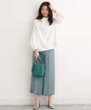FKLJS30160 MK MICHEL KLEIN(MK ミッシェルクラン) ワイドクロップドパンツ/洗える ミント