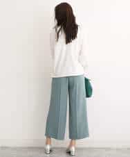 FKLJS30160 MK MICHEL KLEIN(MK ミッシェルクラン) ワイドクロップドパンツ/洗える ミント