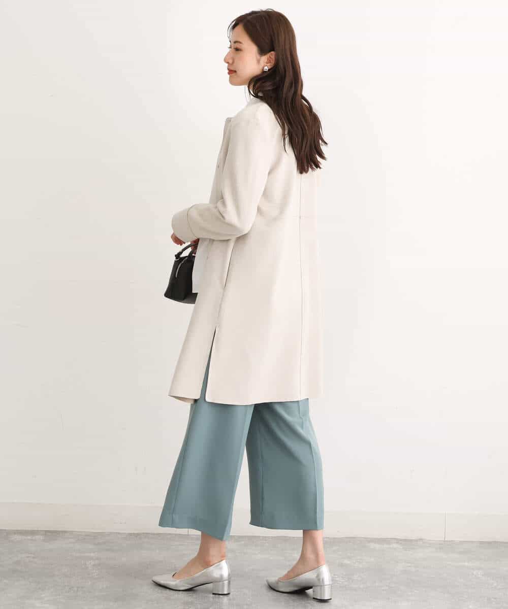 FKLJS30160 MK MICHEL KLEIN(MK ミッシェルクラン) ワイドクロップドパンツ/洗える ミント