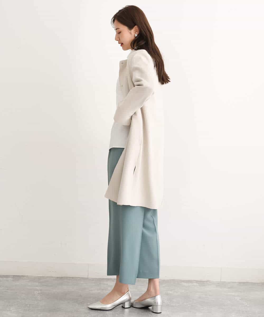 FKLJS30160 MK MICHEL KLEIN(MK ミッシェルクラン) ワイドクロップドパンツ/洗える ミント