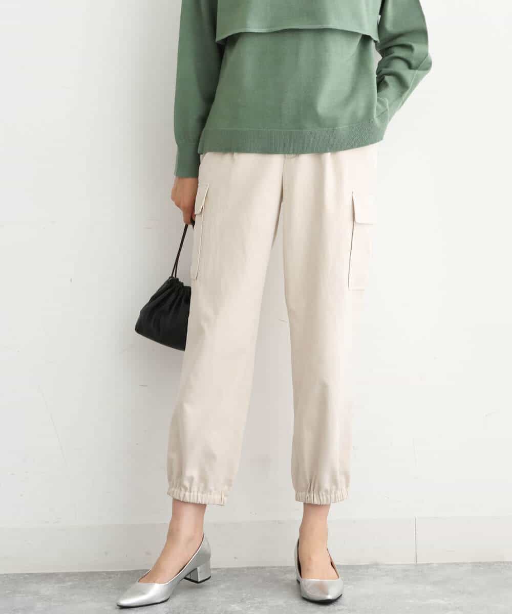 FKLJS32160 MK MICHEL KLEIN(MK ミッシェルクラン) 微起毛カーゴパンツ/洗える モカ