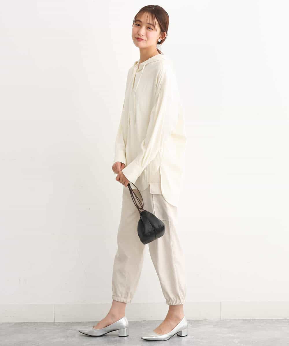 FKLJS32160 MK MICHEL KLEIN(MK ミッシェルクラン) 微起毛カーゴパンツ/洗える モカ