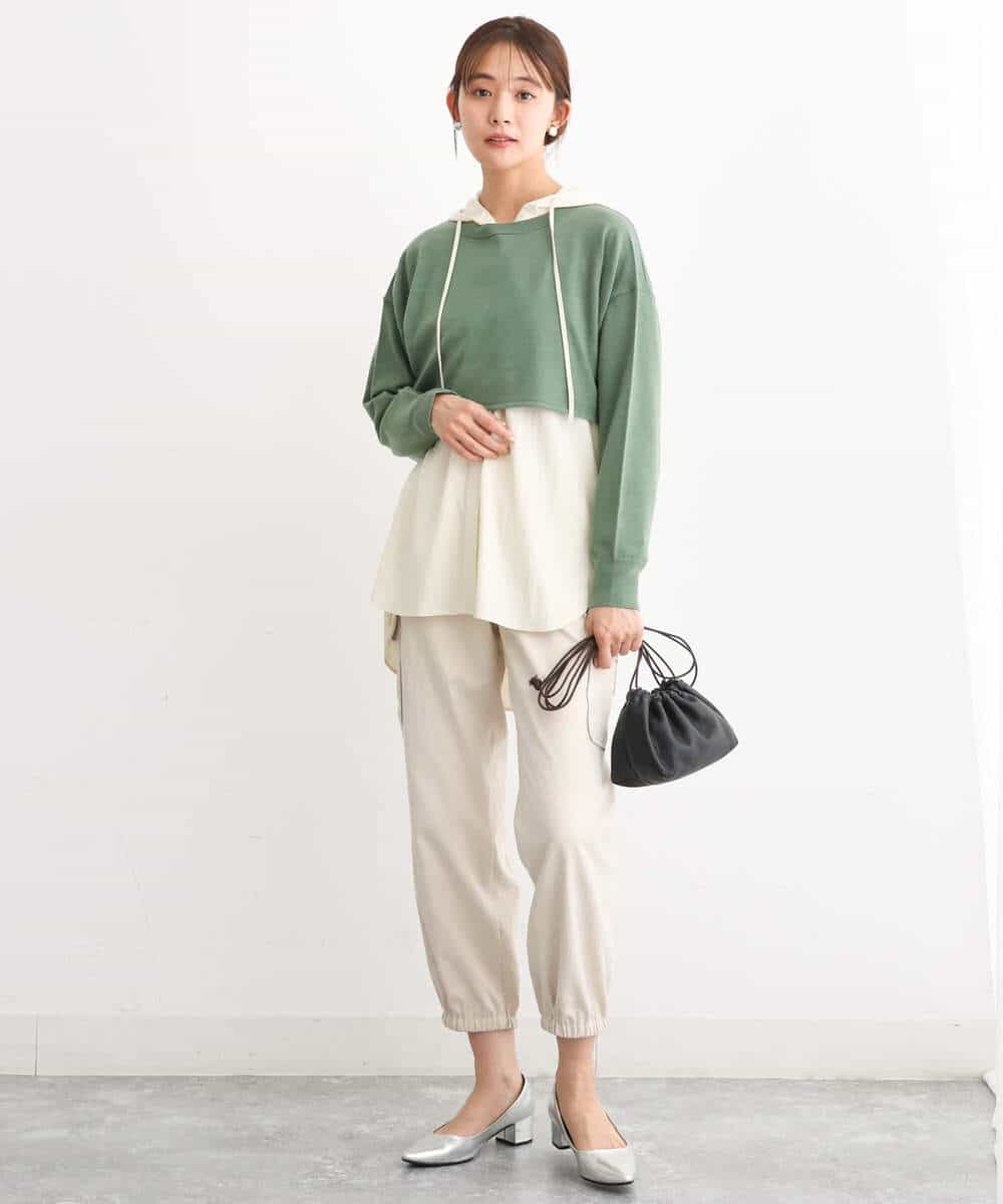 FKLJS32160 MK MICHEL KLEIN(MK ミッシェルクラン) 微起毛カーゴパンツ/洗える モカ