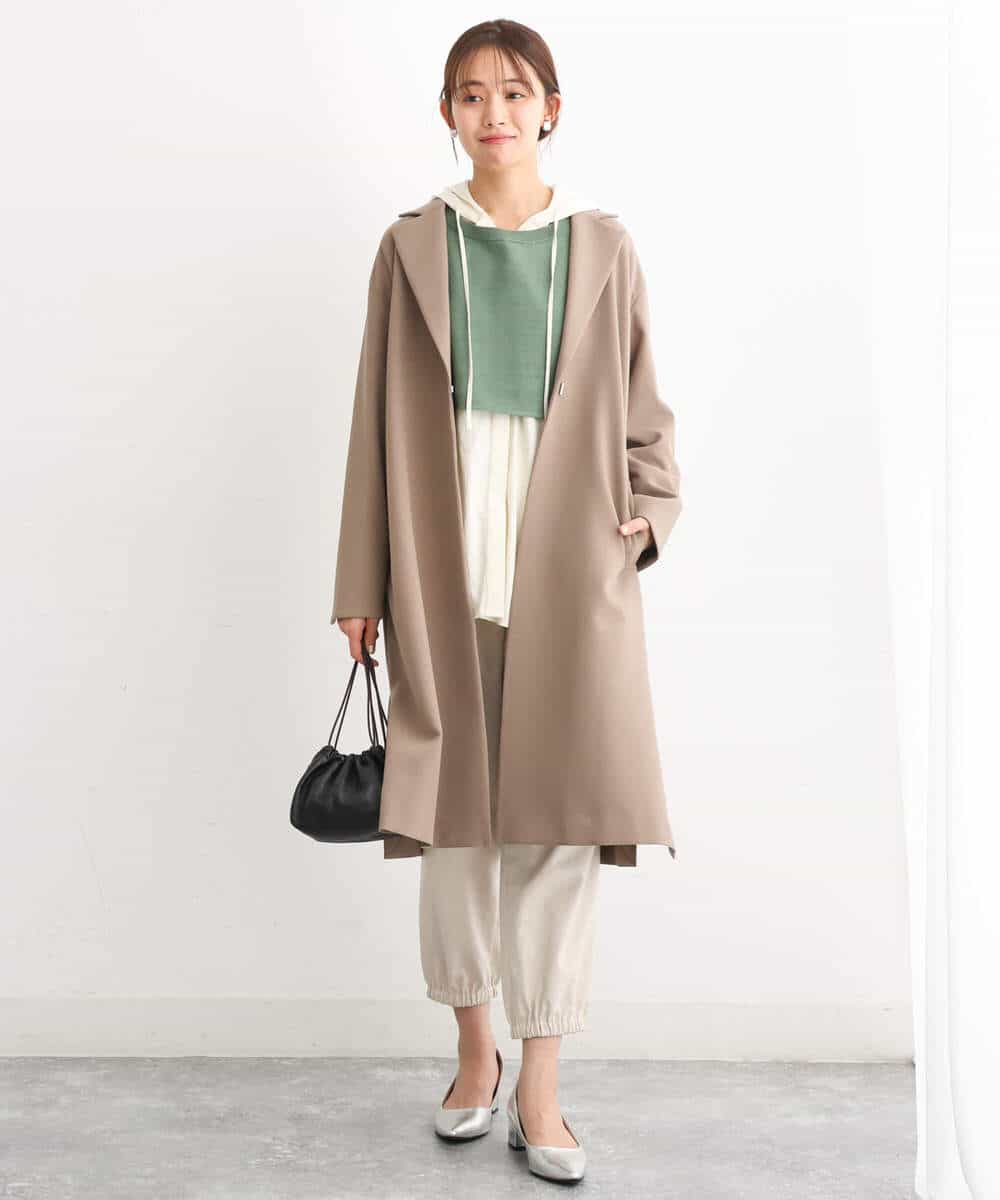 FKLJS32160 MK MICHEL KLEIN(MK ミッシェルクラン) 微起毛カーゴパンツ/洗える モカ