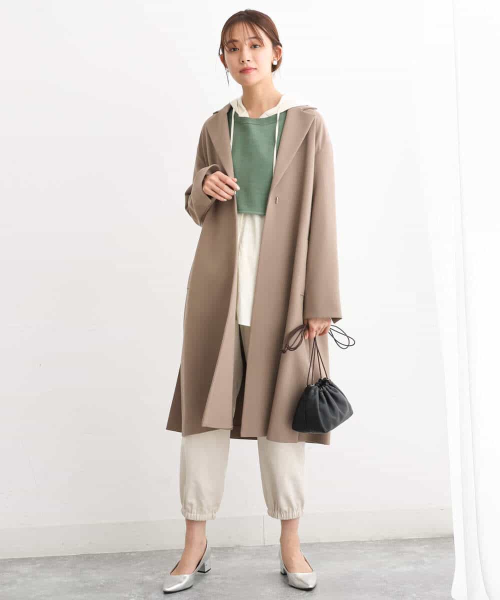 FKLJS32160 MK MICHEL KLEIN(MK ミッシェルクラン) 微起毛カーゴパンツ/洗える モカ