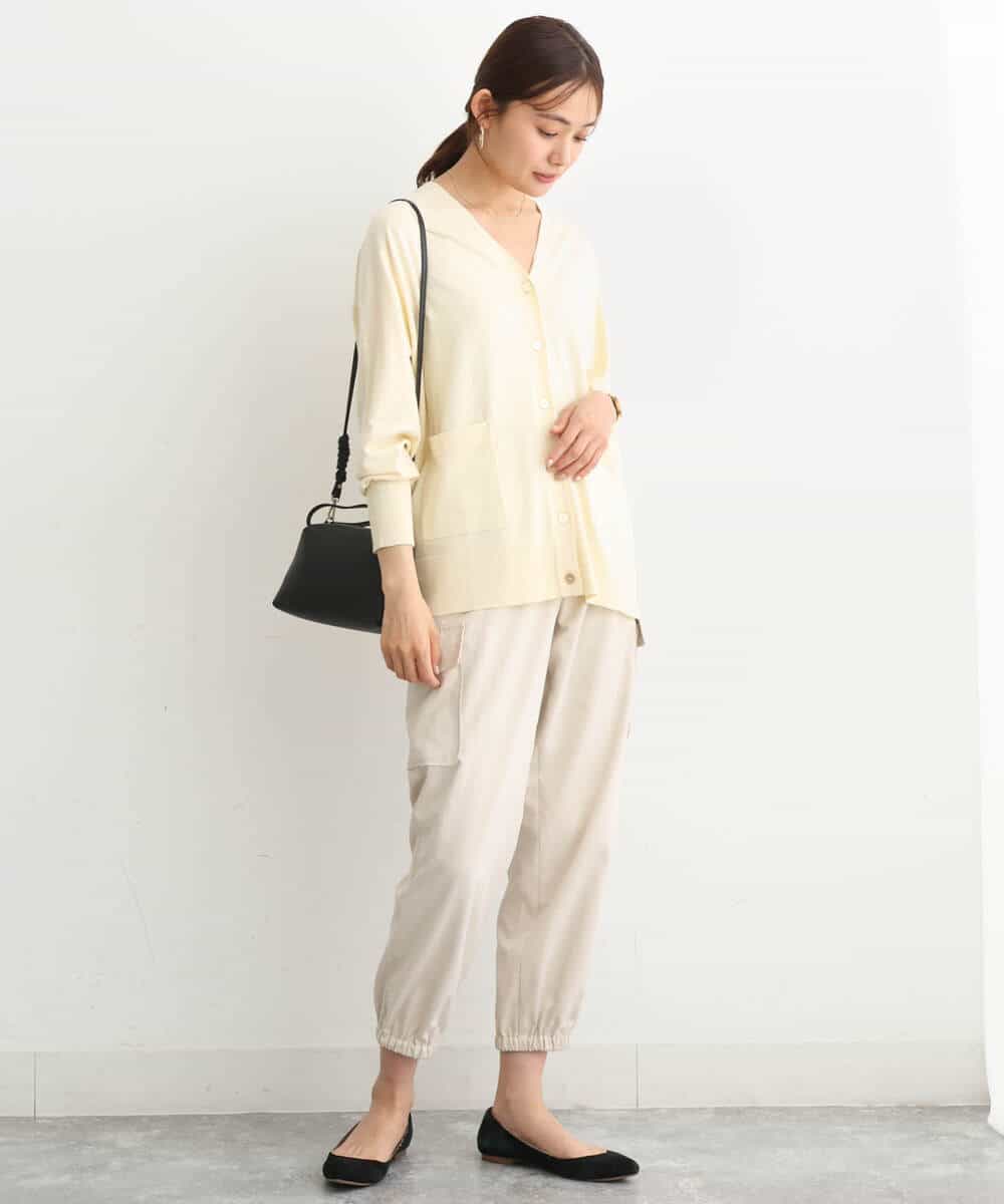 FKLJS32160 MK MICHEL KLEIN(MK ミッシェルクラン) 微起毛カーゴパンツ/洗える モカ