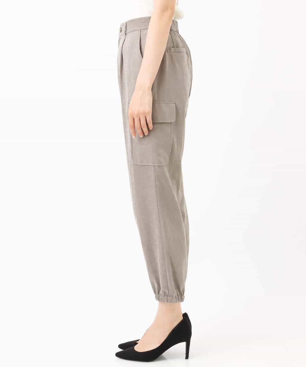 FKLJS32160 MK MICHEL KLEIN(MK ミッシェルクラン) 微起毛カーゴパンツ/洗える モカ