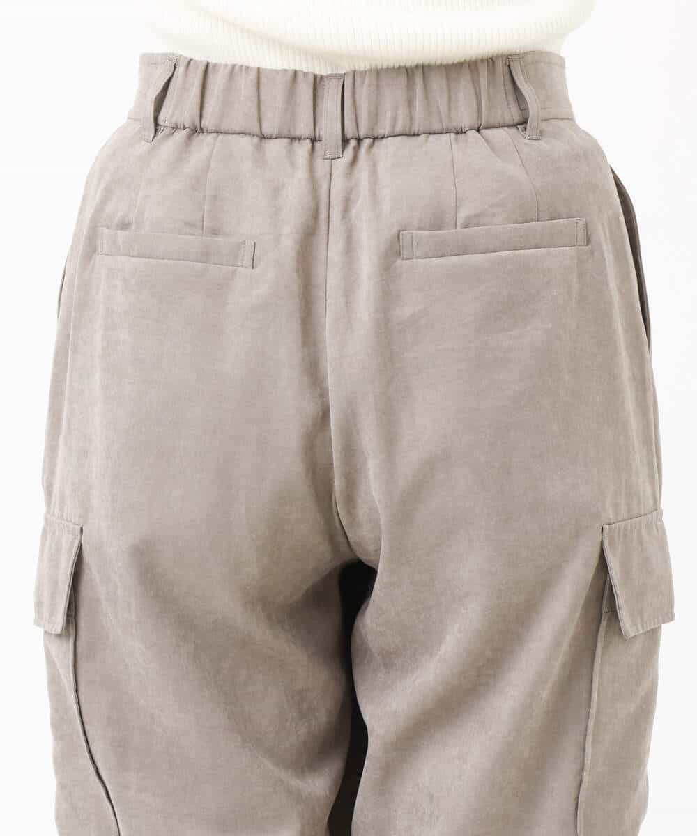 FKLJS32160 MK MICHEL KLEIN(MK ミッシェルクラン) 微起毛カーゴパンツ/洗える モカ