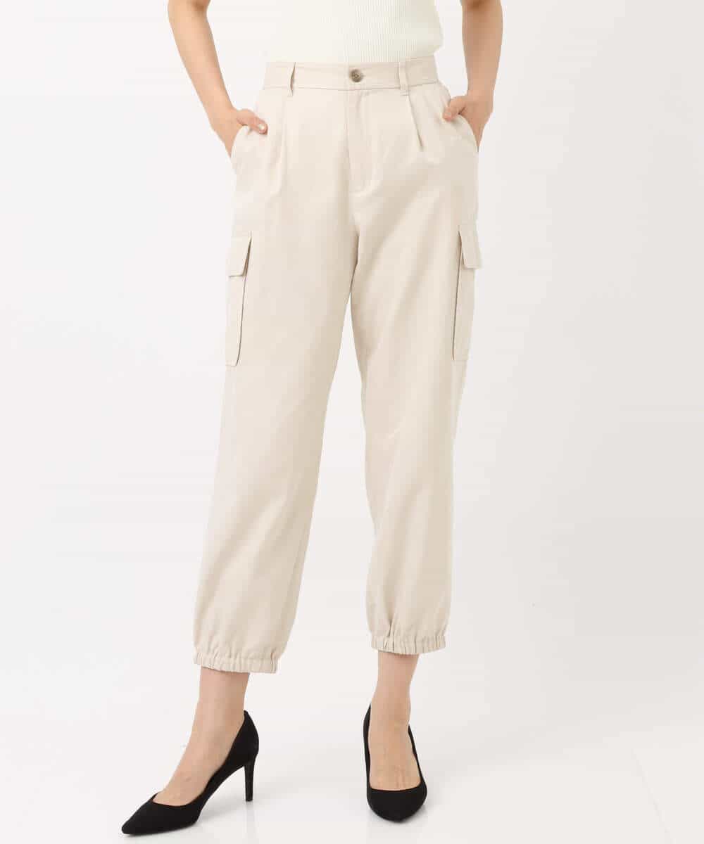 FKLJS32160 MK MICHEL KLEIN(MK ミッシェルクラン) 微起毛カーゴパンツ/洗える モカ