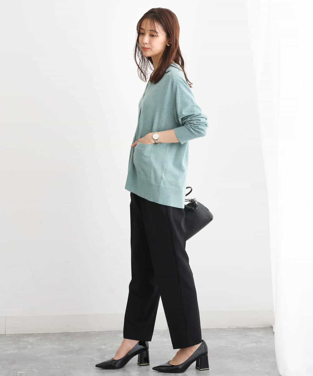 FKLJS34150 MK MICHEL KLEIN(MK ミッシェルクラン) ドロストテーパードパンツ/洗える モカ