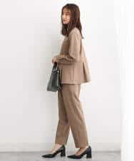 FKLJS34150 MK MICHEL KLEIN(MK ミッシェルクラン) ドロストテーパードパンツ/洗える モカ