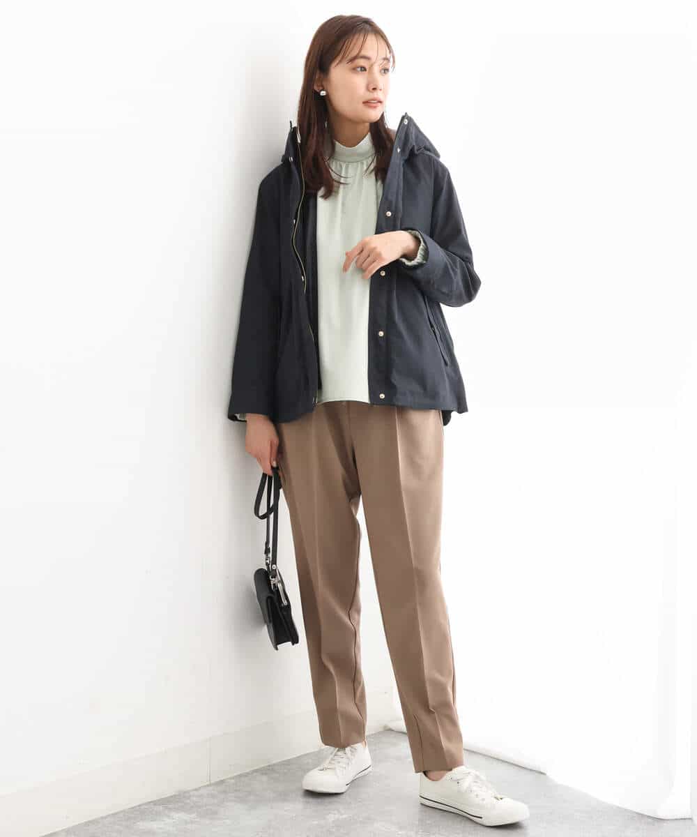FKLJS34150 MK MICHEL KLEIN(MK ミッシェルクラン) ドロストテーパードパンツ/洗える モカ