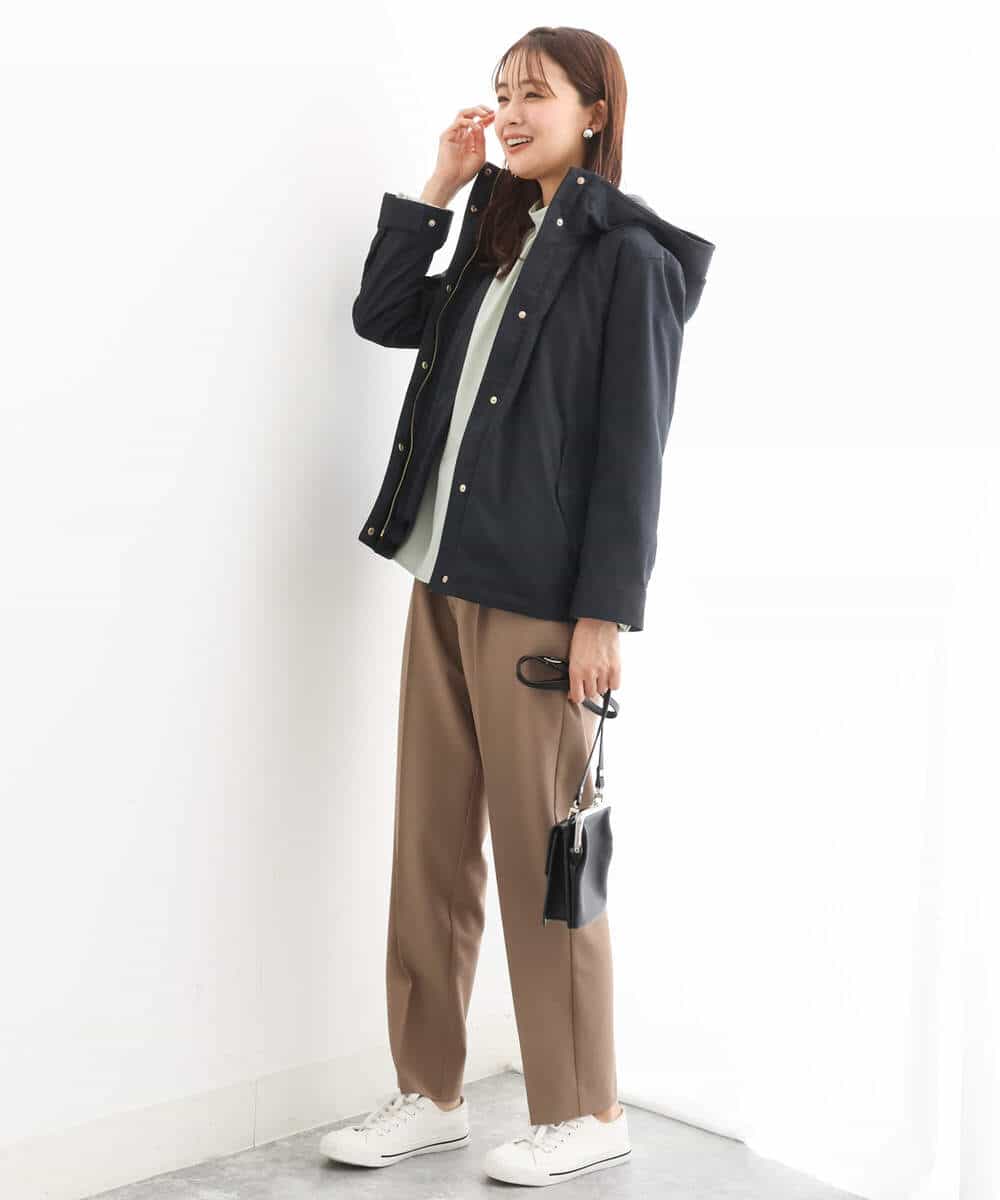 FKLJS34150 MK MICHEL KLEIN(MK ミッシェルクラン) ドロストテーパードパンツ/洗える モカ