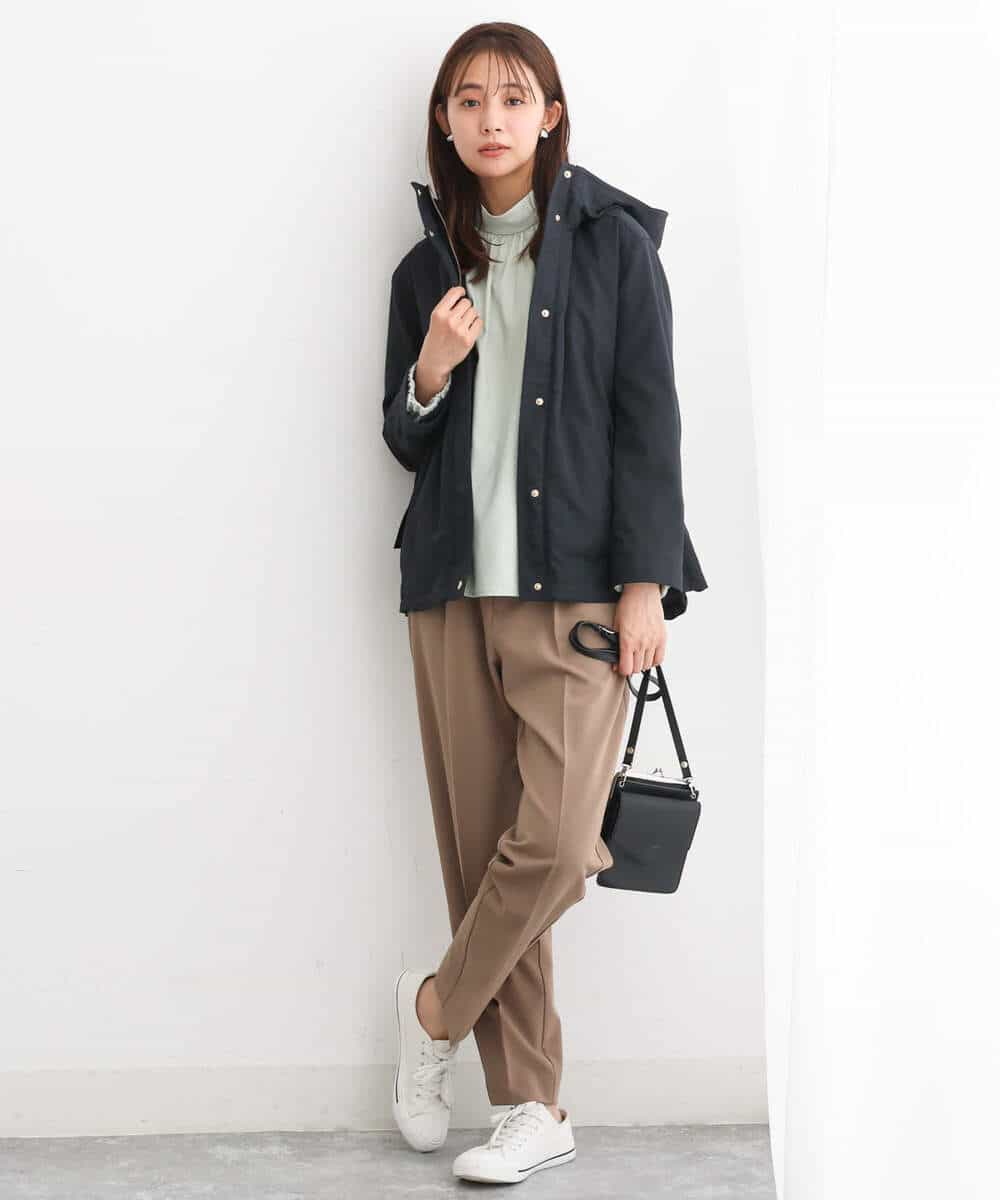 FKLJS34150 MK MICHEL KLEIN(MK ミッシェルクラン) ドロストテーパードパンツ/洗える モカ